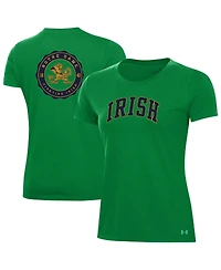 Under Armour Women's Green Notre Dame Fighting Irish Essentials 2-Hit Performance T-Shirt