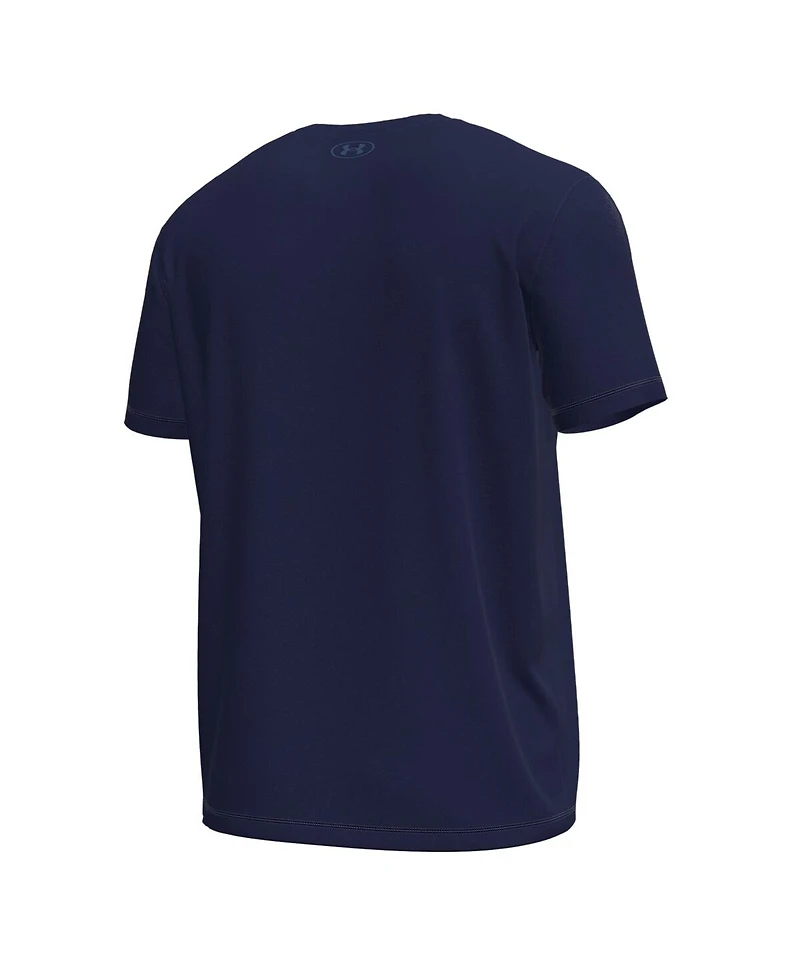 Under Armour Men's Navy Midshipmen Stack Stretch Performance T-Shirt