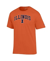 Champion Men's Orange Illinois Fighting Illini Arch Over Logo T-Shirt