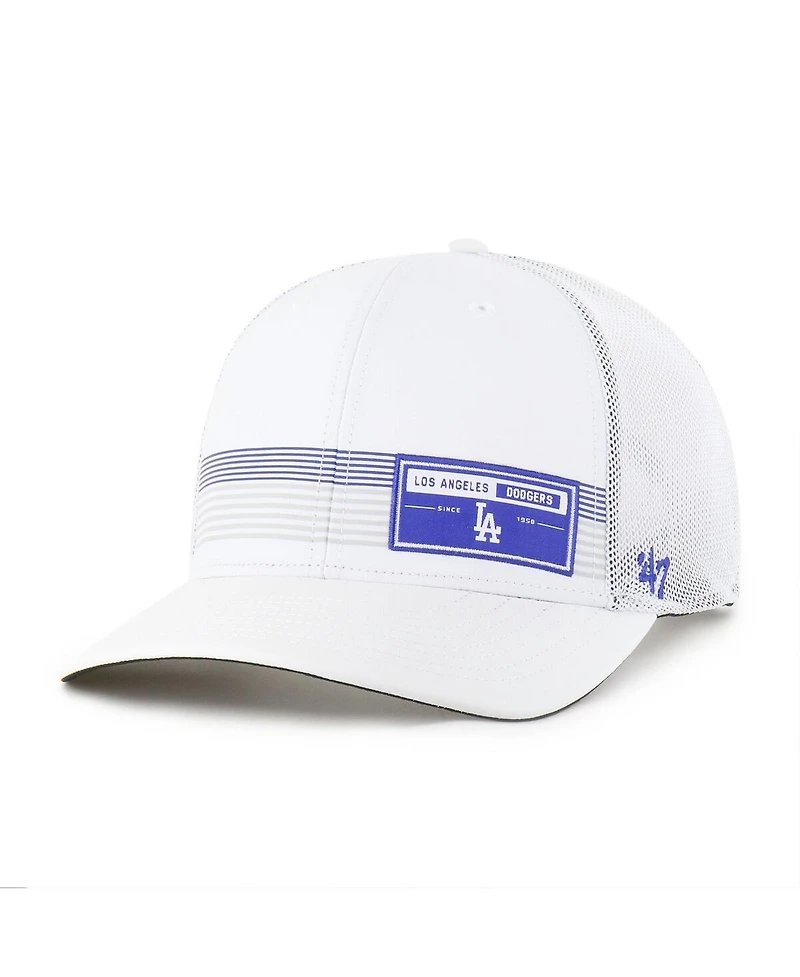 '47 Brand Men's White Los Angeles Dodgers Rangefinder Brrr Trucker Adjustable Hat