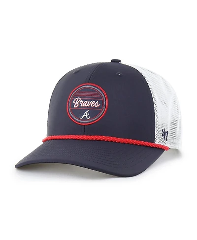 '47 Brand Men's Navy/White Atlanta Braves Fairway Trucker Adjustable Hat