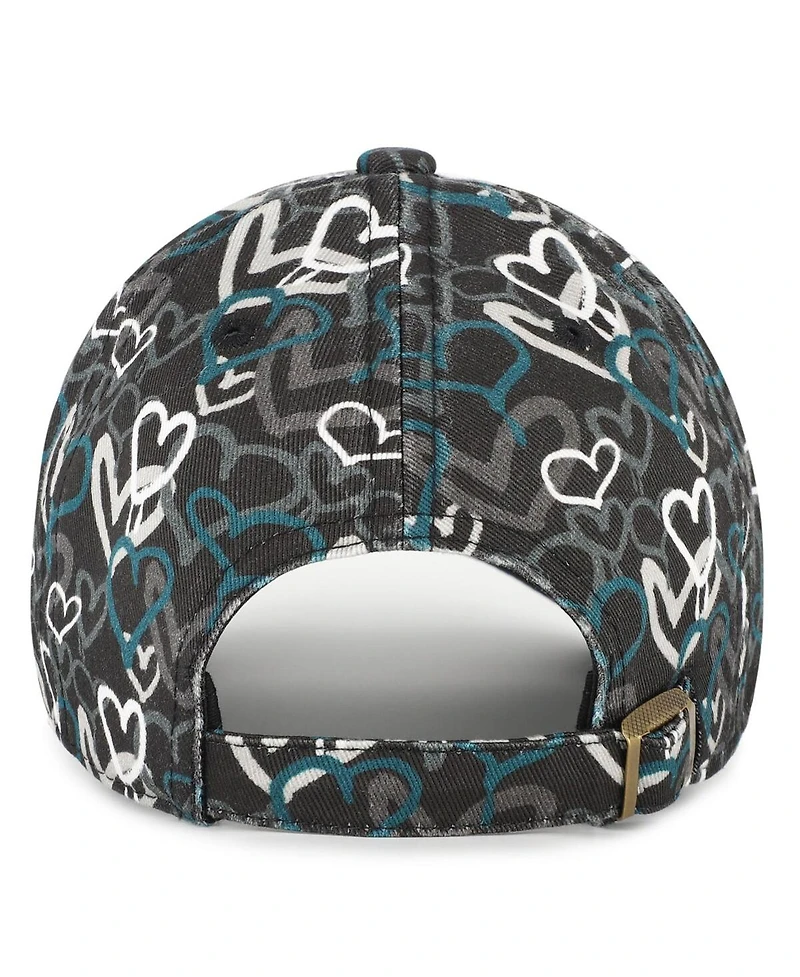'47 Brand Girls Preschool Black Philadelphia Eagles Mural Clean Up Adjustable Hat