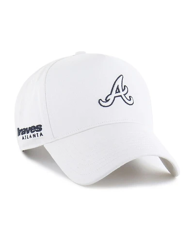 '47 Brand Men's White Atlanta Braves Foundational Pinch Offside Adjustable Hat