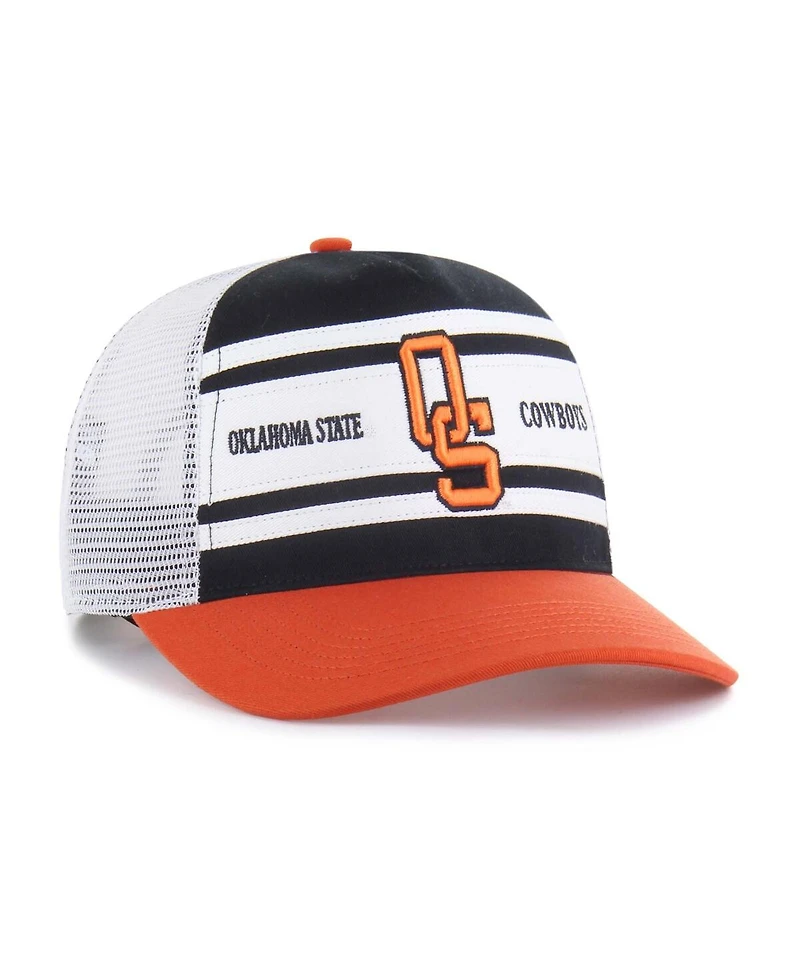 '47 Brand Big Boys and Girls Black/Orange Oklahoma State Cowboys Super Stripe Hitch Adjustable Trucker Hat