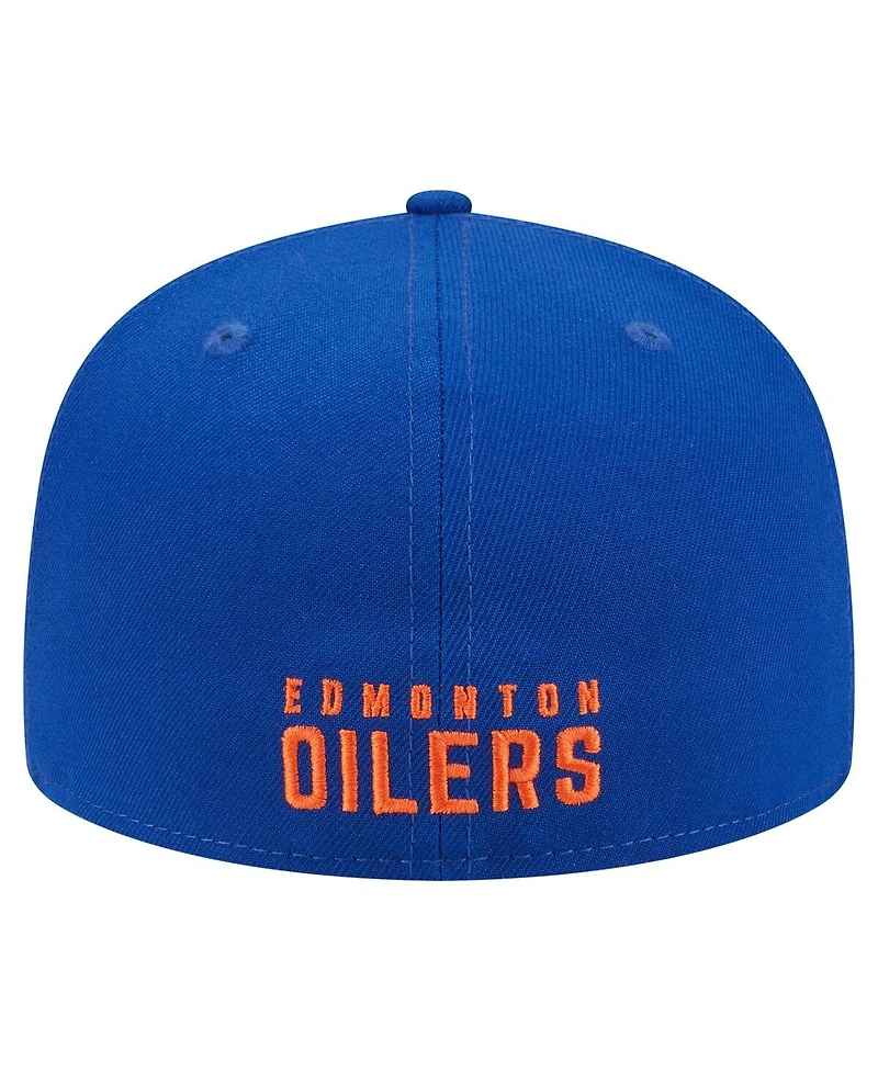 New Era Men's Royal Edmonton Oilers Deceptor 59FIFTY Fitted Hat