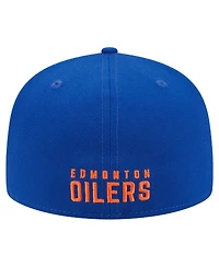 New Era Men's Royal Edmonton Oilers Deceptor 59FIFTY Fitted Hat