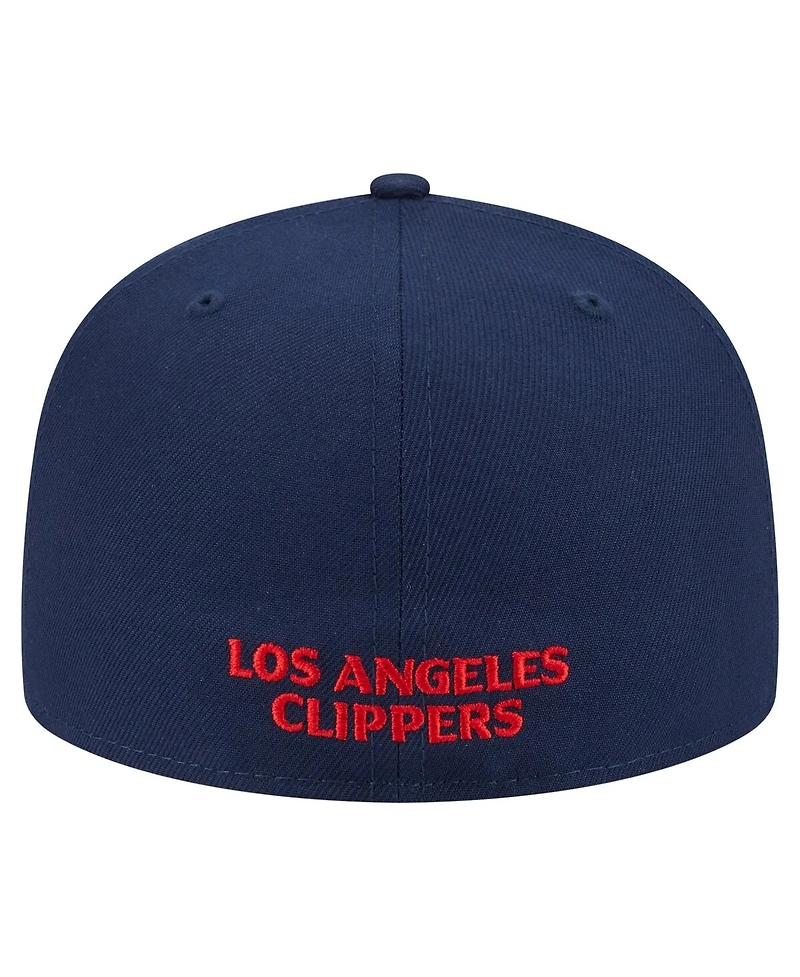 New Era Men's Navy La Clippers Deceptor 59FIFTY Fitted Hat