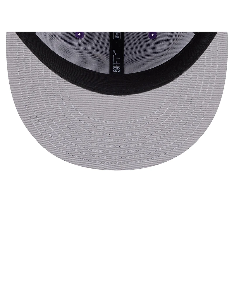 New Era Men's Purple Los Angeles Lakers Deceptor 59FIFTY Fitted Hat