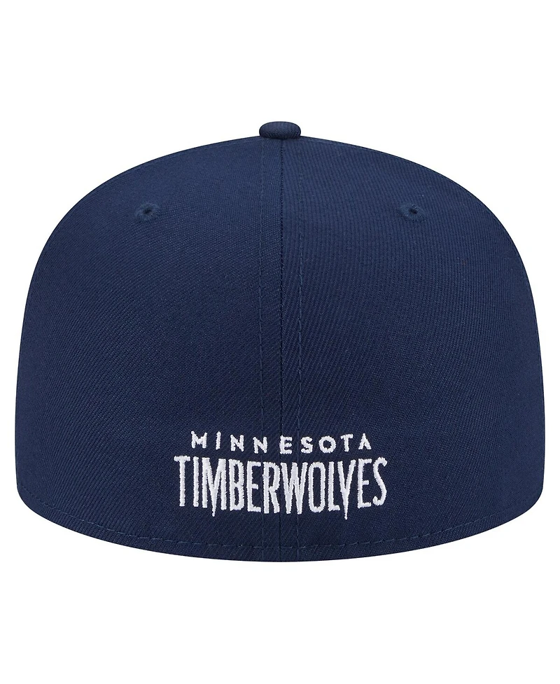 New Era Men's Navy Minnesota Timberwolves Deceptor 59FIFTY Fitted Hat