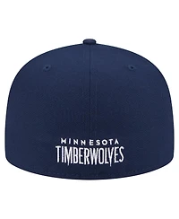 New Era Men's Navy Minnesota Timberwolves Deceptor 59FIFTY Fitted Hat