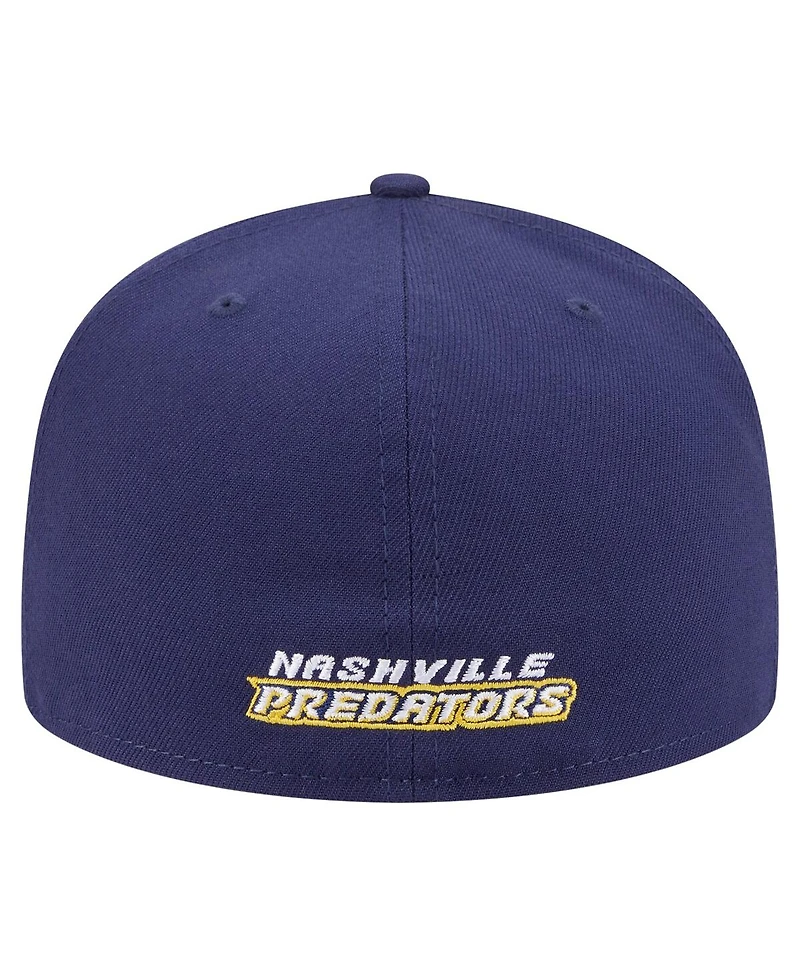 New Era Men's Navy Nashville Predators Deceptor 59FIFTY Fitted Hat