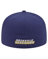 New Era Men's Navy Nashville Predators Deceptor 59FIFTY Fitted Hat