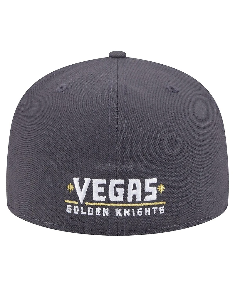 New Era Men's Black Vegas Golden Knights Deceptor 59FIFTY Fitted Hat