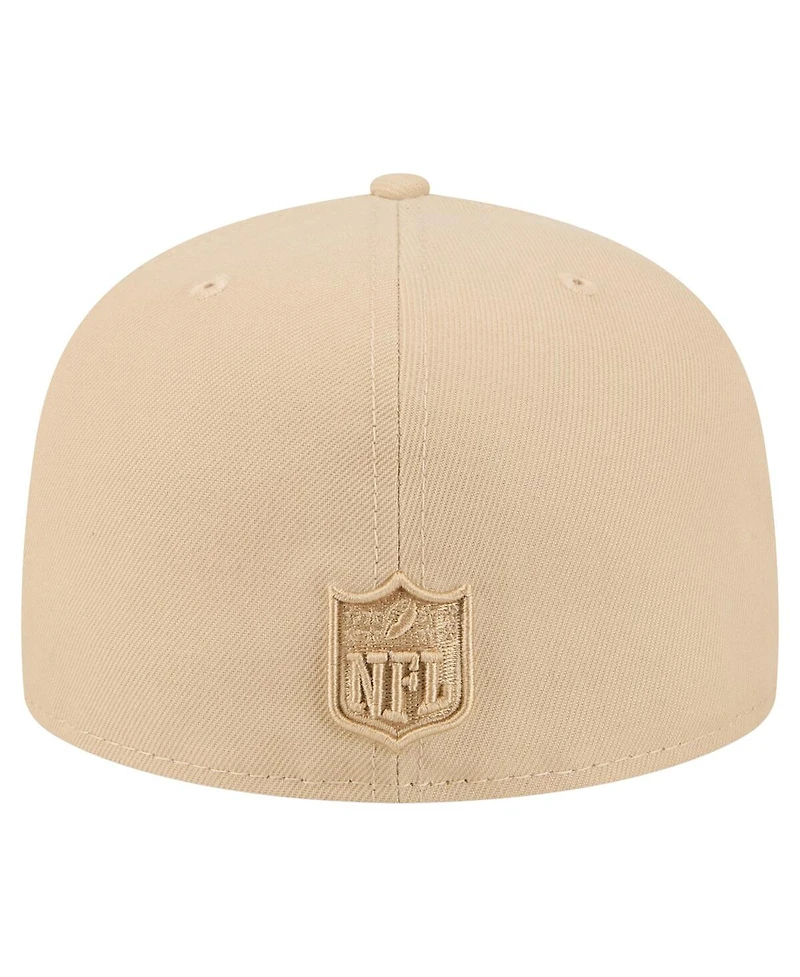 New Era Men's Beige Los Angeles Chargers Color Pack A-Frame 59FIFTY Fitted Hat