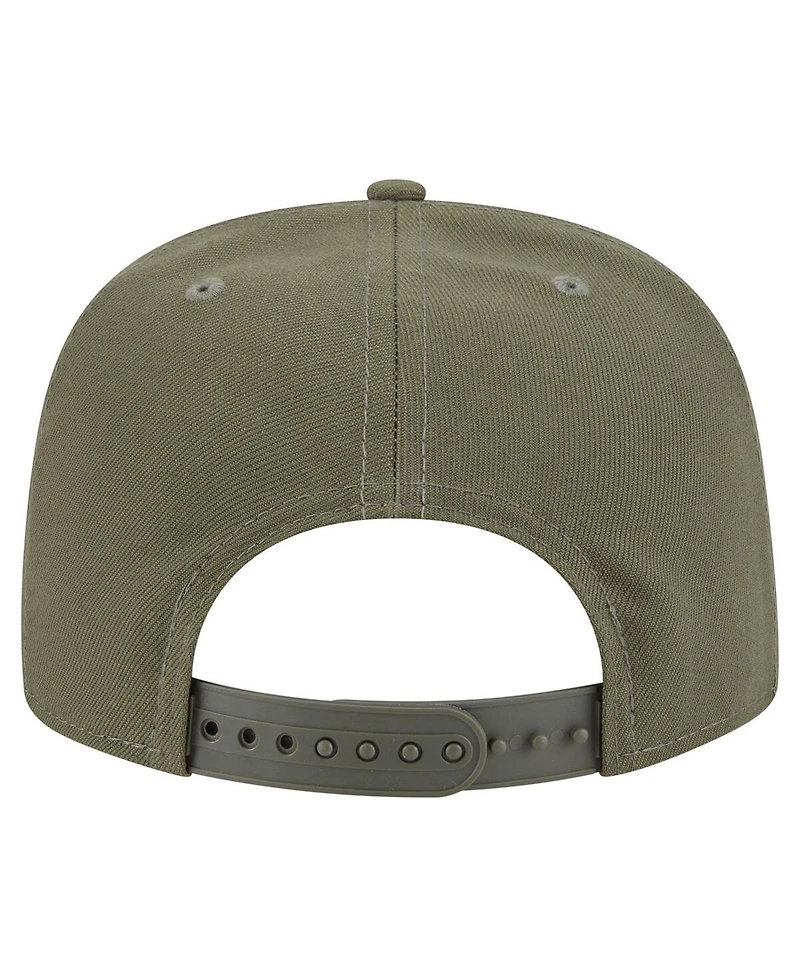 New Era Men's Olive Detroit Lions Color Pack A-Frame 9FIFTY Snapback Hat