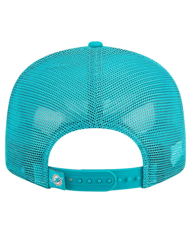 New Era Men's Orange/Aqua Miami Dolphins Outdoor Split Panel 9FIFTY Snapback Hat