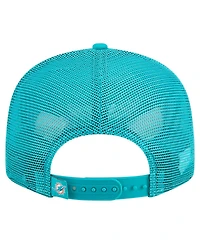 New Era Men's Orange/Aqua Miami Dolphins Outdoor Split Panel 9FIFTY Snapback Hat