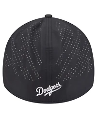 New Era Men's Black Los Angeles Dodgers Night 39THIRTY Flex Hat