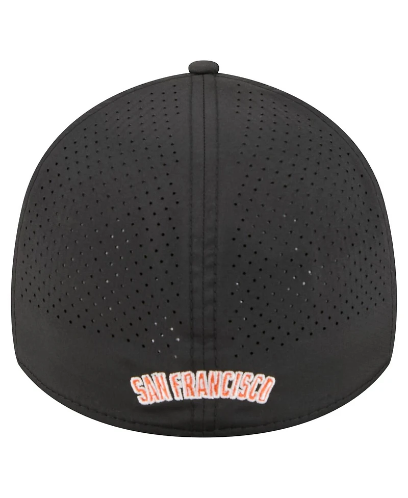 New Era Men's Black San Francisco Giants 39THIRTY A-Frame Perforated Flex Hat