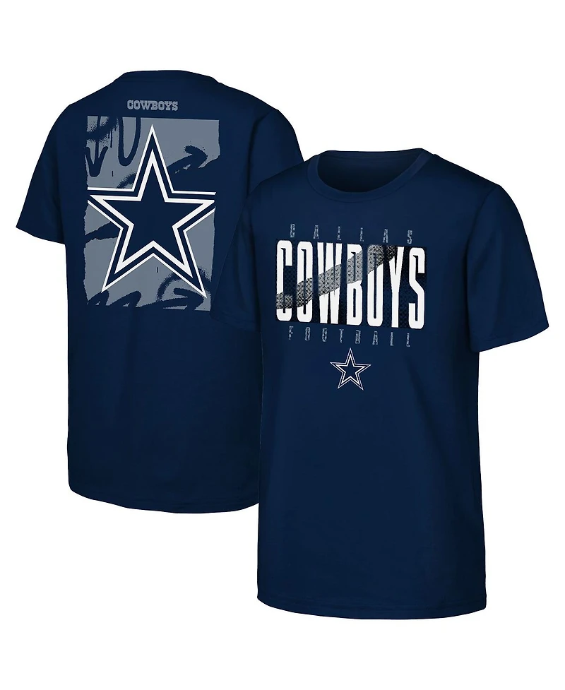 Outerstuff Big Boys and Girls Navy Dallas Cowboys Posterize T-Shirt