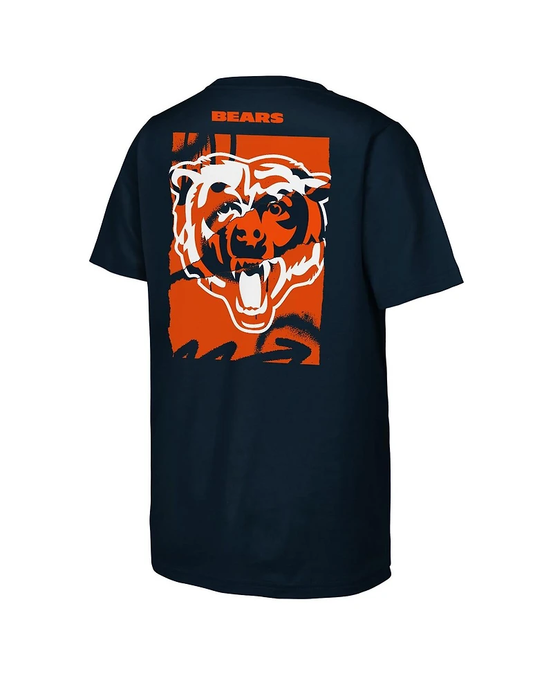 Outerstuff Big Boys and Girls Navy Chicago Bears Posterize T-Shirt