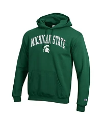 Champion Men's Green Michigan State Spartans Arch Over Logo Pullover Hoodie