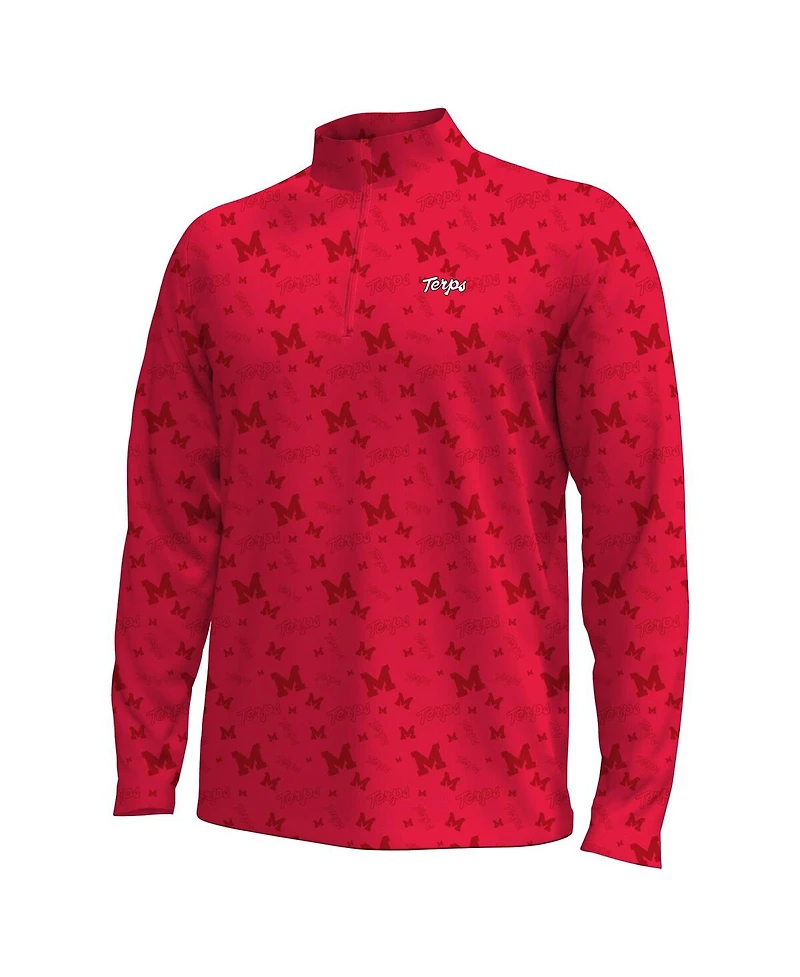 Under Armour Men's Red Maryland Terrapins Gameday Armourfuse Half-Zip Jacket