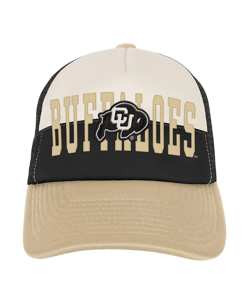 Outerstuff Big Boys and Girls Black/Cream Colorado Buffaloes Modern Fan Trucker Adjustable Hat