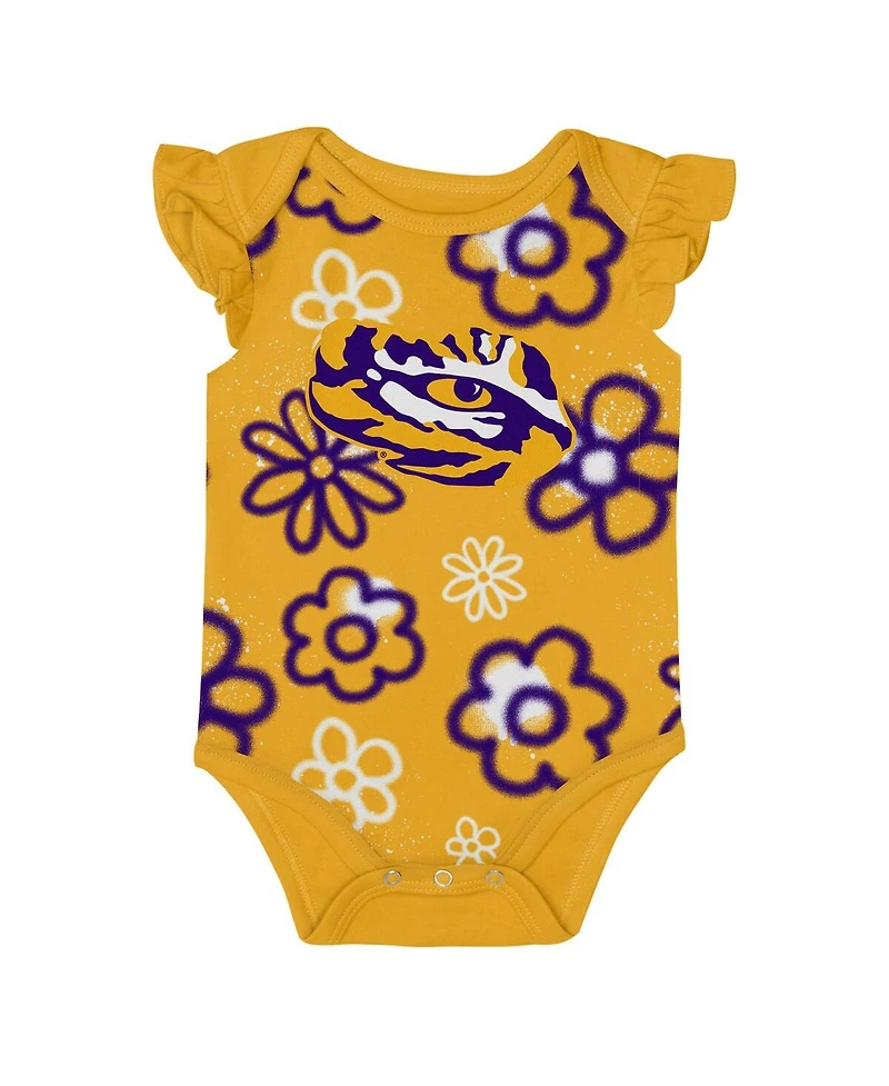 Outerstuff Baby Boys and Girls Purple/Gold Lsu Tigers Little Sunshine 2-Piece Bodysuit Set