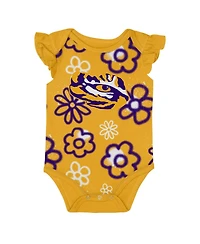 Outerstuff Baby Boys and Girls Purple/Gold Lsu Tigers Little Sunshine 2-Piece Bodysuit Set