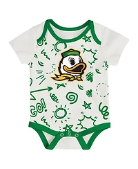 Outerstuff Baby Boys and Girls 3-Piece Oregon Ducks All Day Play Bodysuit Set