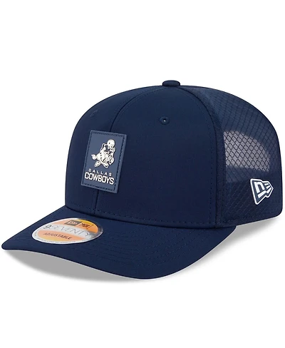 New Era Men's Navy Dallas Cowboys 2025 Sideline Throwback 9SEVENTY Trucker Adjustable Hat