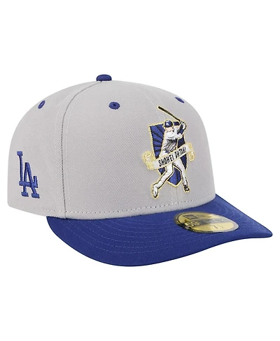 New Era Men's Shohei Ohtani Gray Los Angeles Dodgers 59FIFTY Fitted Hat