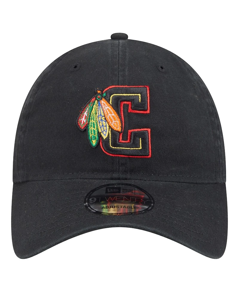 New Era Men's Black Chicago Blackhawks Deceptor 9TWENTY Adjustable Hat