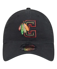 New Era Men's Black Chicago Blackhawks Deceptor 9TWENTY Adjustable Hat