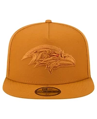 New Era Men's Brown Baltimore Ravens Color Pack A-Frame 59FIFTY Fitted Hat