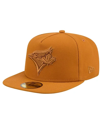 New Era Men's Orange Toronto Blue Jays Color Pack A-Frame 59FIFTY Fitted Hat