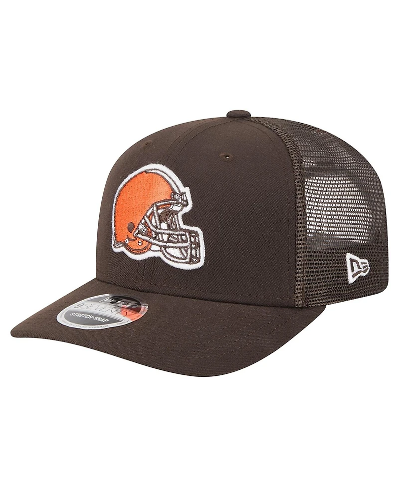 New Era Men's Brown Cleveland Browns Team Collection 9SEVENTY Stretch snap Adjustable Hat