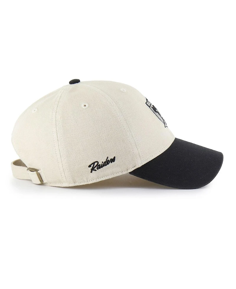 '47 Brand Men's Cream/Black Las Vegas Raiders Fairfield Mvp Throwback Adjustable Hat