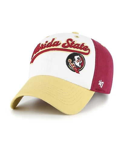 '47 Brand Big Boys and Girls White Florida State Seminoles Scooter Clean Up Adjustable Hat