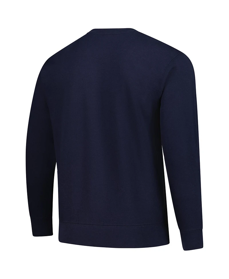 Mitchell & Ness Men's Navy Michigan Wolverines Elite Script Pullover Sweatshirt