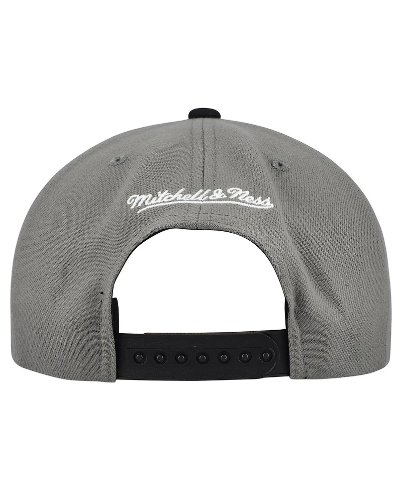 Mitchell Ness Men's Gray Toronto Blue Jays Cooperstown Collection Basic Flip Snapback Hat