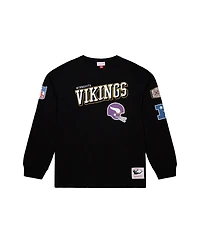 Mitchell & Ness Men's Black Minnesota Vikings Training Camp Vintage Logos Long Sleeve T-Shirt