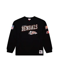 Mitchell & Ness Men's Black Cincinnati Bengals Training Camp Vintage Logos Long Sleeve T-Shirt