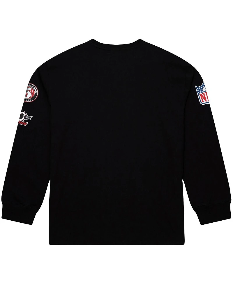 Mitchell & Ness Men's Black Atlanta Falcons Training Camp Vintage Logos Long Sleeve T-Shirt