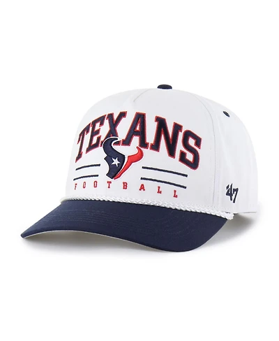 '47 Brand Men's White/Navy Houston Texans Roscoe Two-Toned Hitch Adjustable Hat