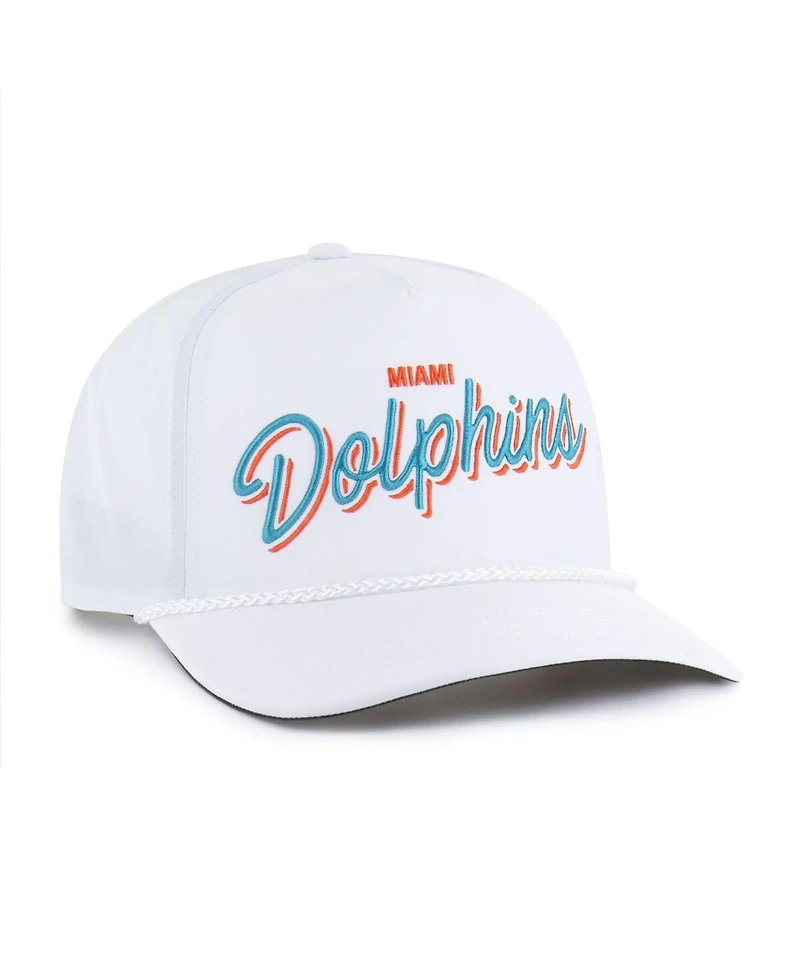 47 Brand Men's White Miami Dolphins Brrr Fairway Hitch Adjustable Hat