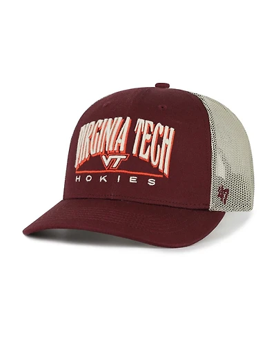'47 Brand Men's Maroon Virginia Tech Hokies Arid Adjustable Trucker Hat