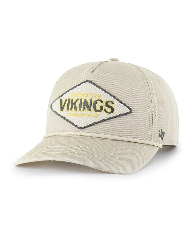 '47 Brand Men's Khaki Minnesota Vikings Cairn Hitch Adjustable Hat