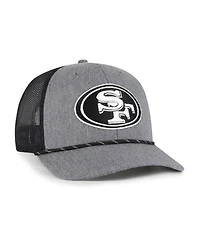 '47 Brand Men's Heather Charcoal San Francisco 49ers Carbon Rope Trucker Adjustable Hat